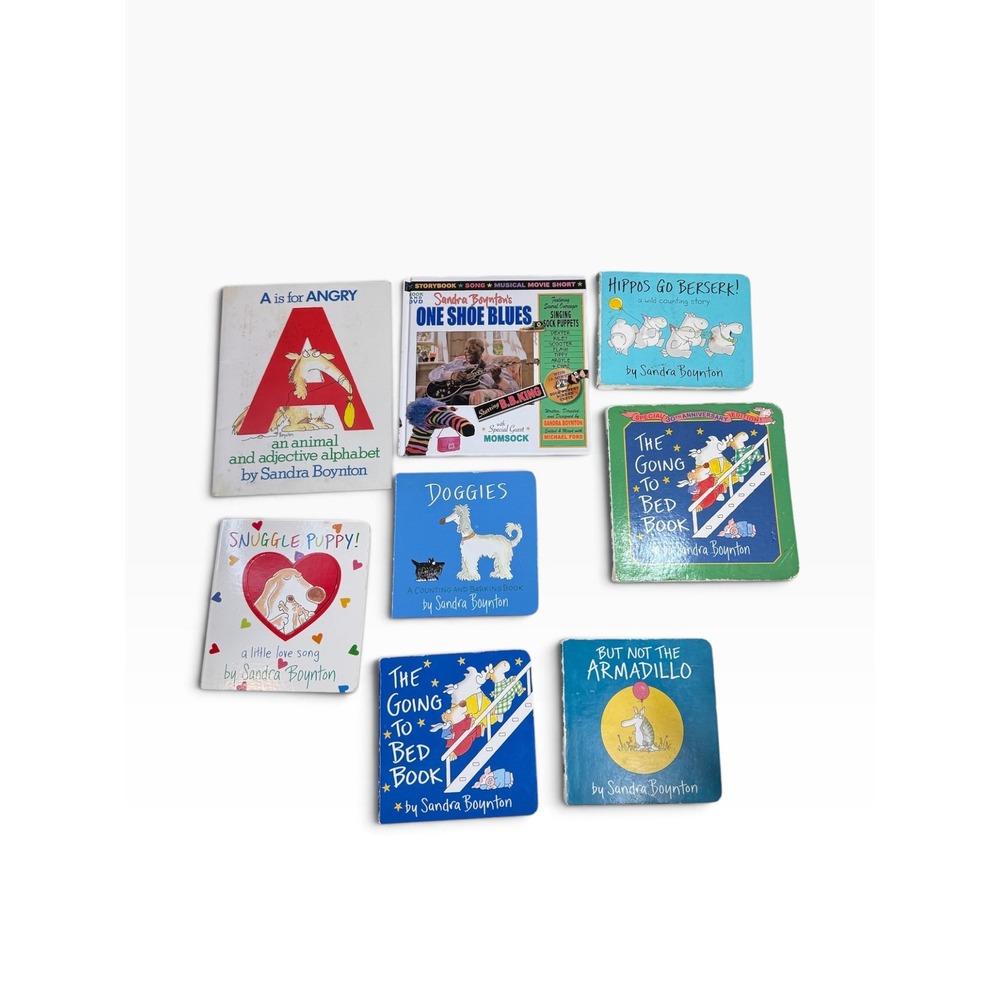 Sandra Boynton Board Book Lot 8pc The Going to Bed Book Doggies Snuggle Puppy